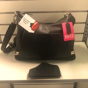 Genuine Leather Concealed Carry Dark Brown Shoulder Bag with Holster